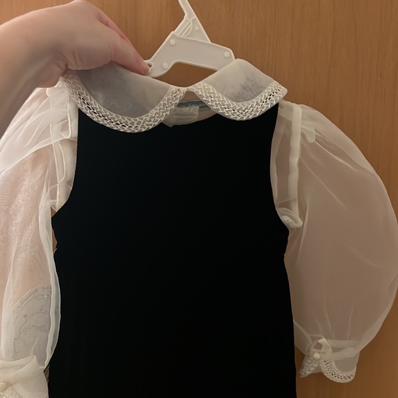 Beautiful Holiday Black Velvet Dress - Picture 4 of 6